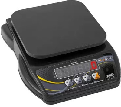 D-DEVOX Balancia 10Kg Rechargeable Ultra-Slim Weight Machine - for Home & Kitchen, Shop Weighing Scale(Black)