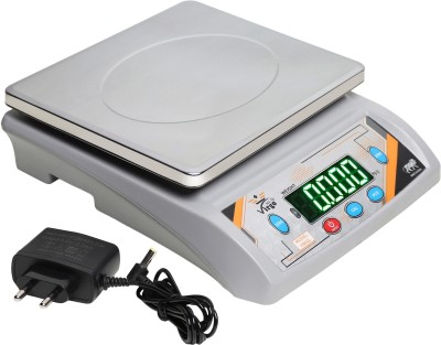 GVC 30Kg Counter Rechargeable Weight Machine with Stainless Steel Top for Shop, Home Weighing Scale(Stainless Steel)