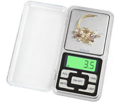 MOBONE LCD Screen Digital Weighing Machine for Measuring Small Items and Jewellery, 200g Weighing Scale(Silver)