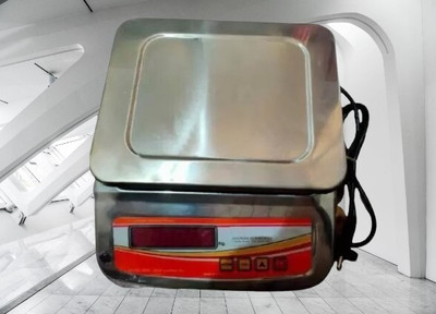 D-DEVOX STB 30kg Steel Plate Double Display Quality Weight Machine, 4V INBUILT Battery Weighing Scale(White)