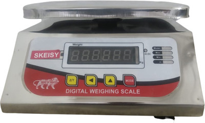 Skeisy BHAT STEEL BODY MINI DOUBLE DISPLAY WEIGHING MACHINE AND POWER UP TO 30KGX1GM Weighing Scale(STEEL)