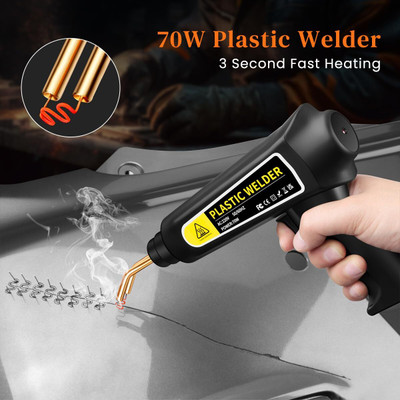 SERPLEX 70W Plastic Welder Kit With Staples Toolbox Alternator Welding Machine