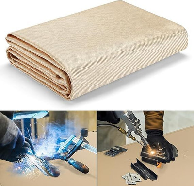 Alaska Heavy Duty Fiberglass Welding Blanket, Heat Resistant Blanket with Brass Fire Extinguisher Mount(1 kg)