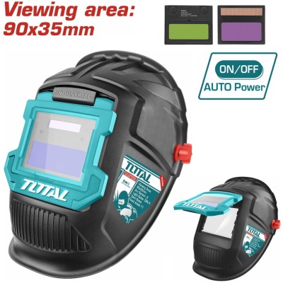 TOTAL TSP9309 Auto-Darkening Welding Helmet -Shade 11, UV/IR Protection, Solar Powered Welding Helmet