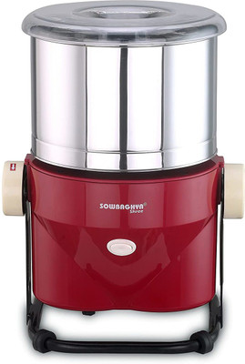 Sowbaghya Shree 2 Ltr Wet Grinder (Tilting Model) (With Attachments) 110V Wet Grinder(Maroon)