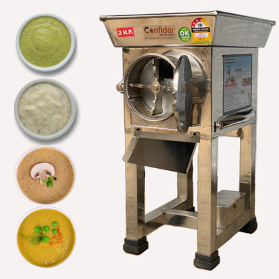 Confider Wet Grinding Machine for Gravy, Chutney, Puree, Crushing of Dals (Lentils) | Wet Grinder(2 HP Stainless Steel Wet Pulveriser)