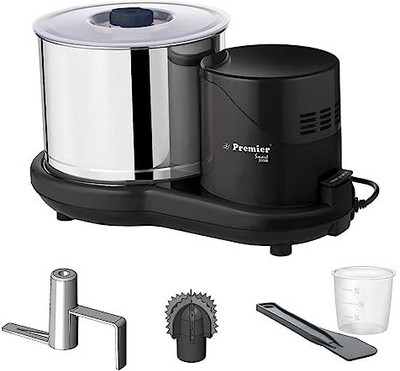 Premier PG 512 SMART wet grinder Wet Grinder 230 V with Coconut Scraper and Dough Kneader Attachment(Dark Grey)