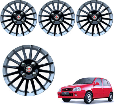 CuboDePlato CDP Car Plastic wheel cover/ colour Black-silver For 12In_Zen Wheel Cover For Maruti Zen(12.0 inch)