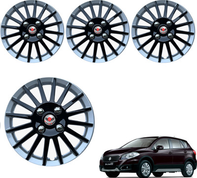 CuboDePlato CDP Car Plastic wheel cover/ colour Black-silver For 15In_S_Cross Wheel Cover For Maruti S-Cross(15.0 inch)