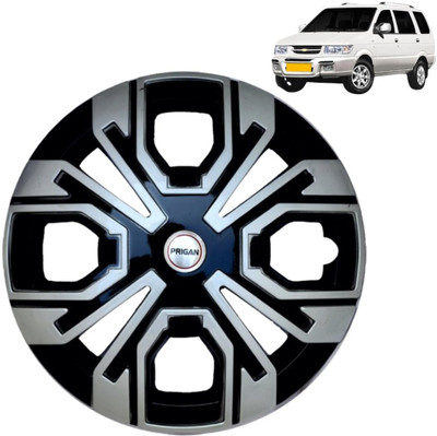 PRIGAN Tavera Venus Silver Black 15 INCH Wheel Cover For Chevrolet Tavera(15.0 inch)