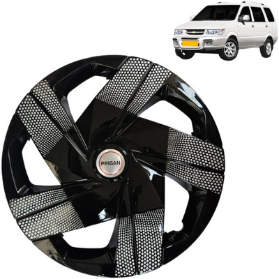 PRIGAN Tavera Starex Silver Black 15 INCH Wheel Cover For Chevrolet Tavera(15.0 inch)