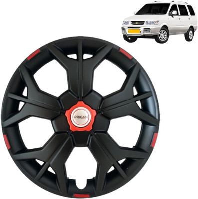PRIGAN Tavera Sharp Matte Black 15 INCH Wheel Cover For Chevrolet Tavera(15.0 inch)