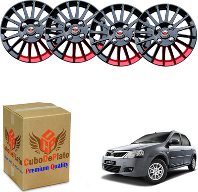 CuboDePlato CamrryBlack_redpatch_14In_Verito Wheel Cover For Mahindra Verito(14.0 inch)