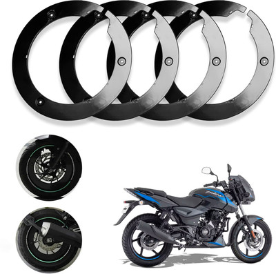 Sunriders Bike Wheel Cover 17 Inch For Bajaj Pulsar 150 Black Pack of 4 Pc Wheel Cover For NA NA(17.0 inch)