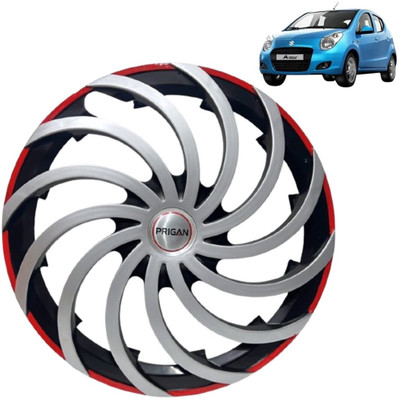 PRIGAN A-Star CYCLONE Silver Black Red 13 Inch For ASTAR Wheel Cover For Maruti A-Star(13.0 inch)