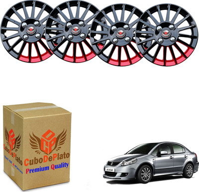 CuboDePlato CamrryBlack_redpatch_15In_Sx4_New Wheel Cover For Maruti SX4 VXI(15.0 inch)