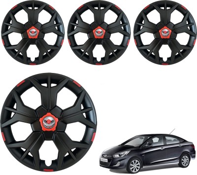 CuboDePlato Sharp Black Wheel Cover 15In Verna Fluidic Wheel Cover For Hyundai Verna Fluidic(15.0 inch)