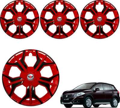 CuboDePlato Sharp Red Black Wheel Cover 15In S Cross Wheel Cover For Maruti S-Cross(15.0 inch)