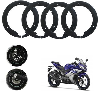 Sunriders Bike Wheel Cover 17 Inch For Yamaha R15 Black Half Pack of 4 Pc Wheel Cover For NA NA(17.0 inch)