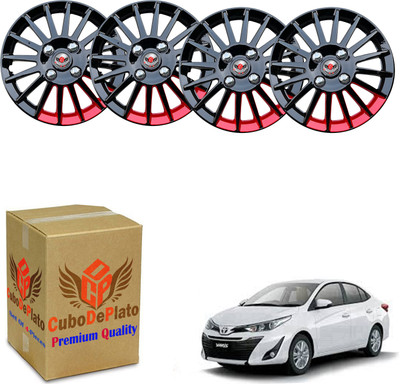 CuboDePlato CamrryBlack_redpatch_15In_Yaris Wheel Cover For Toyota Yaris G CVT(15.0 inch)