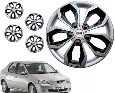 Kunj Autotech 14 Inch Wheel Cover Cap for Logan Silver Black Wheel Cover For Mahindra Logan(14.0 inch)