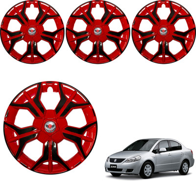 CuboDePlato Sharp Red Black Wheel Cover 15In SX4 Wheel Cover For Maruti SX4(15.0 inch)