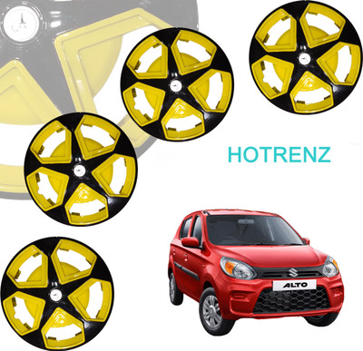 ALPINEZO CAR WHEEL CAP/WHEEL COVER SILVER_BLACK 12 INCH Wheel Cover ASTER YELLOW BLACK 12 Wheel Cover For Universal For Car Universal For Car(14.0 inch)