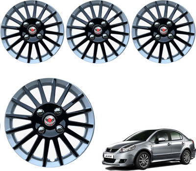 CuboDePlato CDP Car Plastic wheel cover/ colour Black-silver For 15In_Sx4_New Wheel Cover For Maruti SX4 VXI(15.0 inch)