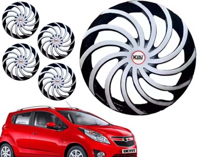 Kunj Autotech 14 Inch Wheel Cover Cap for Beat Silver Black Wheel Cover For Chevrolet Beat(14.0 inch)