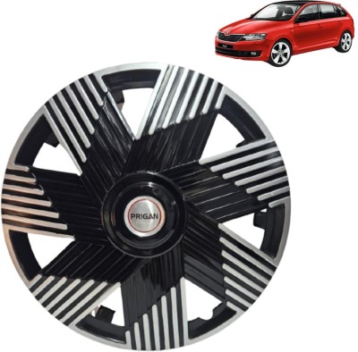 PRIGAN Rapid Matrix Silver Black 15 INCH Wheel Cover For Skoda Rapid(15.0 inch)