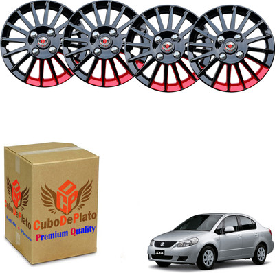 CuboDePlato CamrryBlack_redpatch_15In_SX4 Wheel Cover For Maruti SX4(15.0 inch)