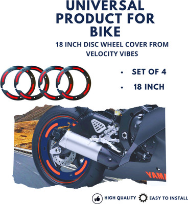VELOCITY VIBES VV-18 Inch Half Wheel Cover with Red Reflector Bike Fairing Kit