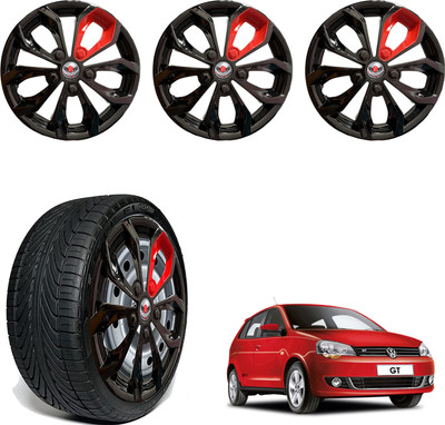 CuboDePlato FuryBlk_redpatch_15In_Volkswagen_Polo_Vivo_GT Wheel Cover For Volkswagen Polo GT(15.0 inch)