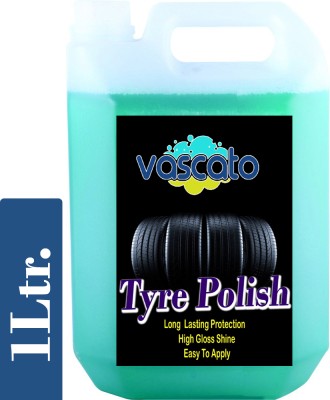 Vascato Tyre Polish Black Shine Finish_MPSPS_09 1 L Wheel Tire Cleaner(Pack of 1)