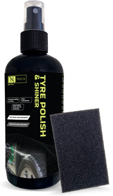 N Treck Type Polish for Car & Bike | Gives Lustrous Dark, Long Lasting Super Black Shine 300 ml Wheel Tire Cleaner(Pack of 1)