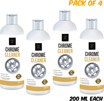 SAPI'S Chrome Cleaner Polish Restore Shine 800 ml Wheel Tire Cleaner(Pack of 4)