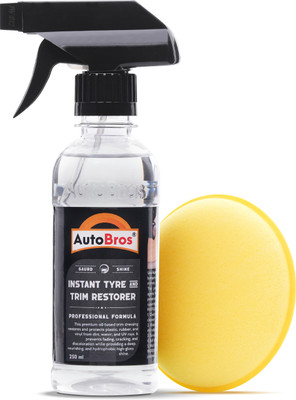 AutoBros Instant Tyre & Trim Shine Restorer With Applicator Pad, Hydrophobic Coating 250 ml Wheel Tire Cleaner(Pack of 1)