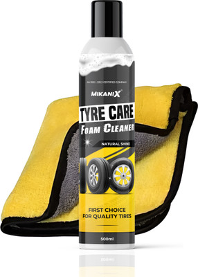 BRXR Tyre Care Foam Cleaner with Microfiber Cloth for Deep Clean and Natural Shine 500 ml Wheel Tire Cleaner(Pack of 1)