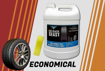 THE BLACK BEAST Super Black Shine Tyre Shiner 5000 ml Wheel Tire Cleaner(Pack of 1)
