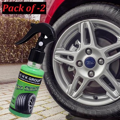 Hk Group Car/Bike Tire Polish Spray 400 ml Wheel Tire Cleaner(Pack of 2)