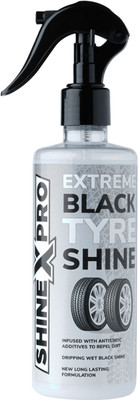 ShineXPro Tyre Polish - Long Lasting, Repels Dirt, Wet Black Shine, Non-Greasy, Bike & Car 300 ml Wheel Tire Cleaner(Pack of 1)