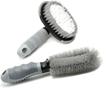 Glitzn Comlete Set of Tyres & Carpet Brush with Handle & Alloy Wheel Brush 0 ml Wheel Tire Cleaner(Pack of 1)