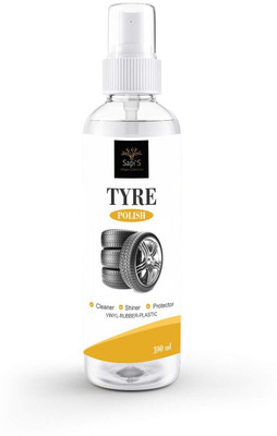 SAPI'S Tyre Polish to Shine Black Look, Zero dust Attraction & Spotless Car Care 100ml 100 ml Wheel Tire Cleaner(Pack of 1)