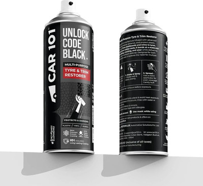 CAR101 Tyre & Trim Restorer, Multi-Purpose Protectant for Plastic,Vinyl,Rubber 250 ml Wheel Tire Cleaner(Pack of 1)