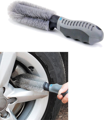 eXarioGadget Car Rim Brush Hub Clean Wash Useful Brush Car Truck Bike Washing Cleaning Tool 1 ml Wheel Tire Cleaner(Pack of 1)