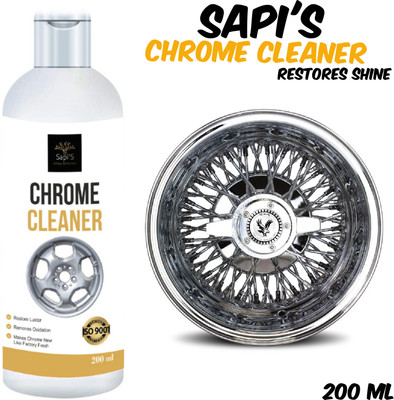 SAPI'S Chrome Cleaner Polish Restore Shine 200 ml Wheel Tire Cleaner(Pack of 1)