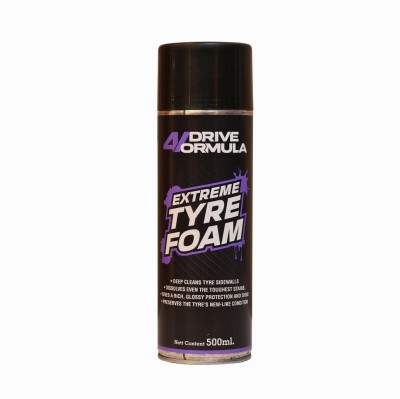 AUTO PICKUP 4 Drive Formula Extreme Tyre Foam Spray 500 ML For Wet Black Look 500 ml Wheel Tire Cleaner(Pack of 1)