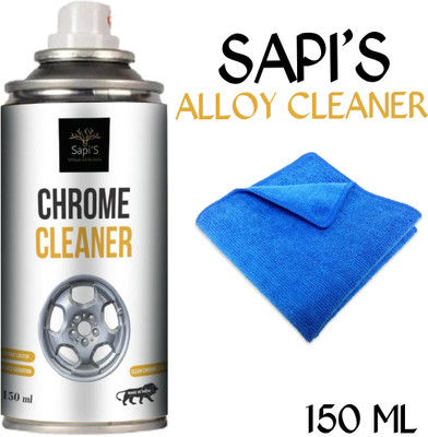 SAPI'S SapiS Alloy Cleaner Spray with microfiber Cloth 150 ml Wheel Tire Cleaner(Pack of 1)