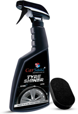 Carsaaz Tyre Shiner with Applicator pad, Tyre Restorer 380 ml Wheel Tire Cleaner(Pack of 1)