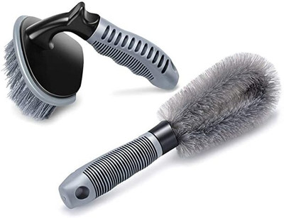 eXarioGadget Tyre Cleaning Brush for Car/Cleaning Brush Tool Kit/Carpet/Tyre Cleaning Brush 2 ml Wheel Tire Cleaner(Pack of 2)
